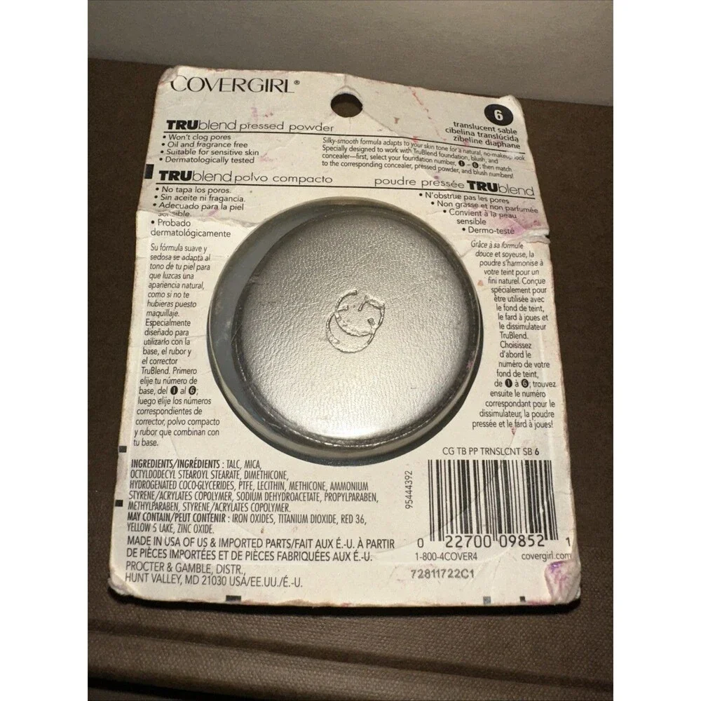 COVERGIRL Trublend Pressed Minerals Foundation Powder 6 Translucent Sable USA
